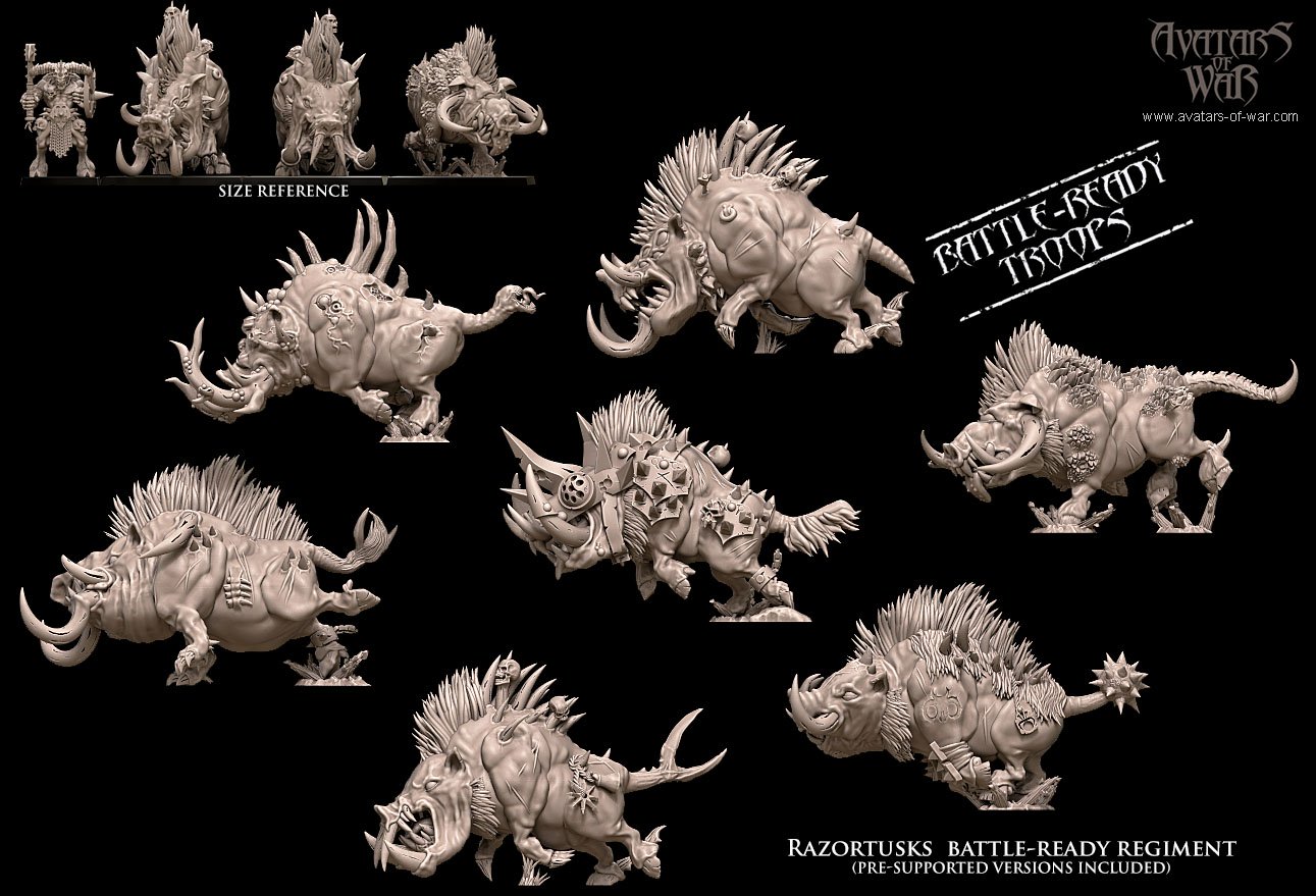 razortusks, beastmen avatars of war