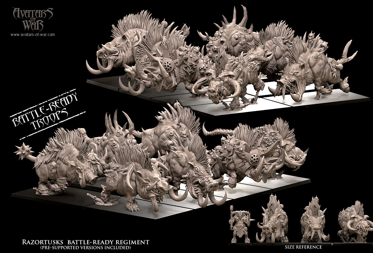 razortusks, beastmen avatars of war