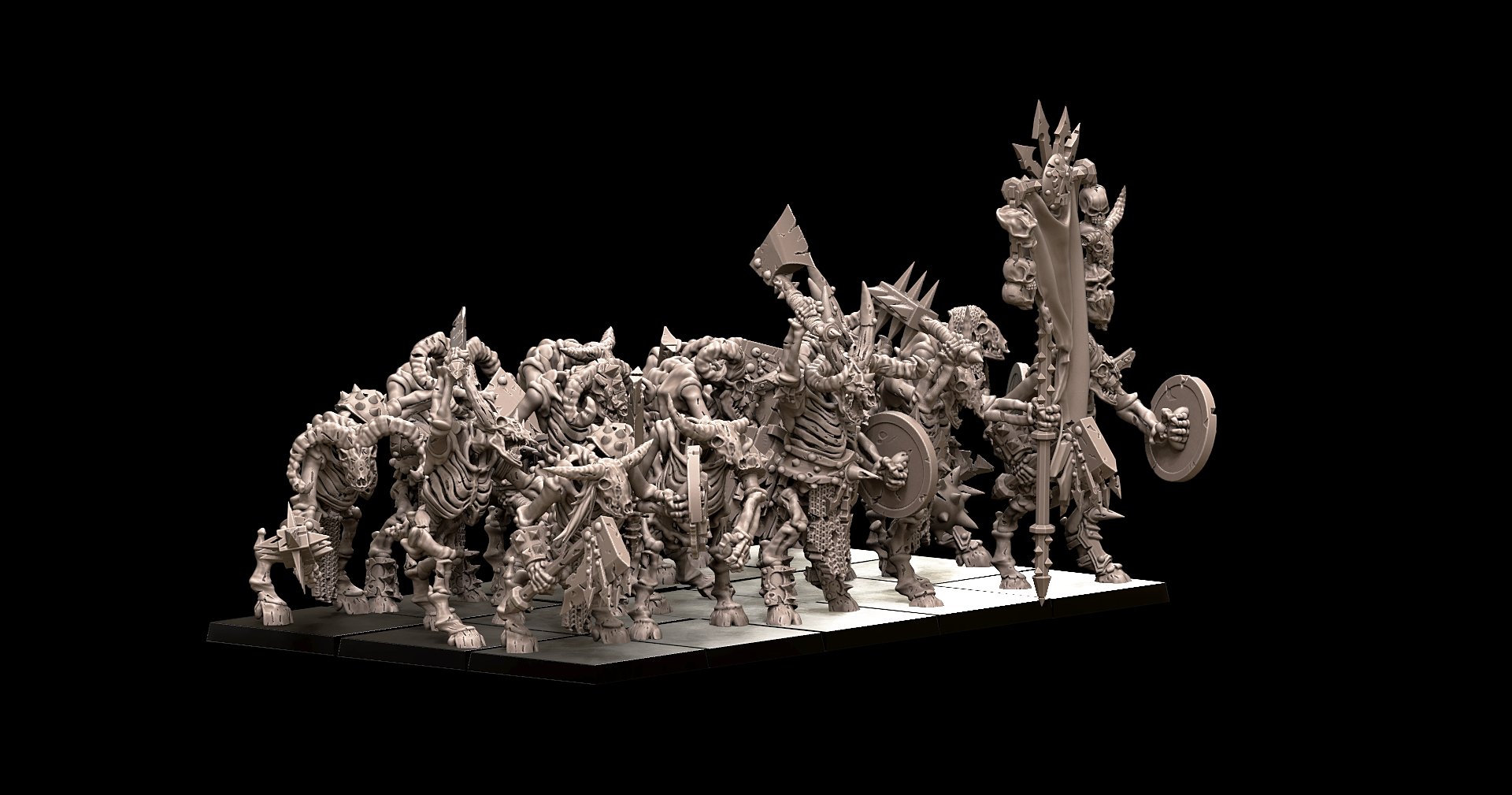 beast infantry, beastmen, white angel miniatures (copy)