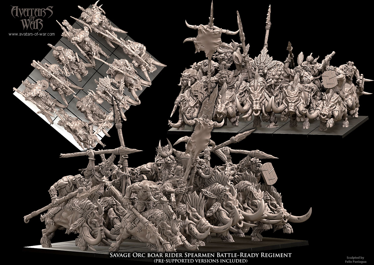 feral riders, feral elves highlands miniatures (copy)