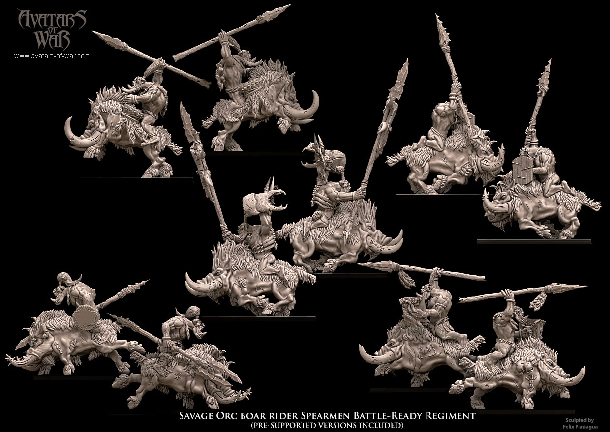 feral riders, feral elves highlands miniatures (copy)