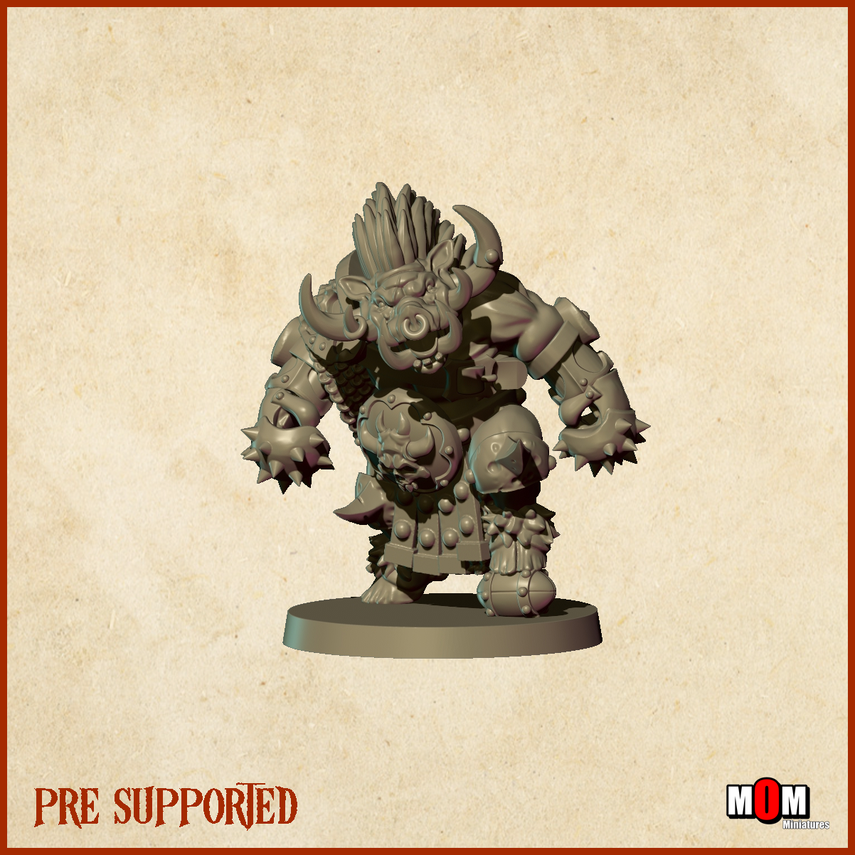 boar ogre, fantasy football mom miniatures