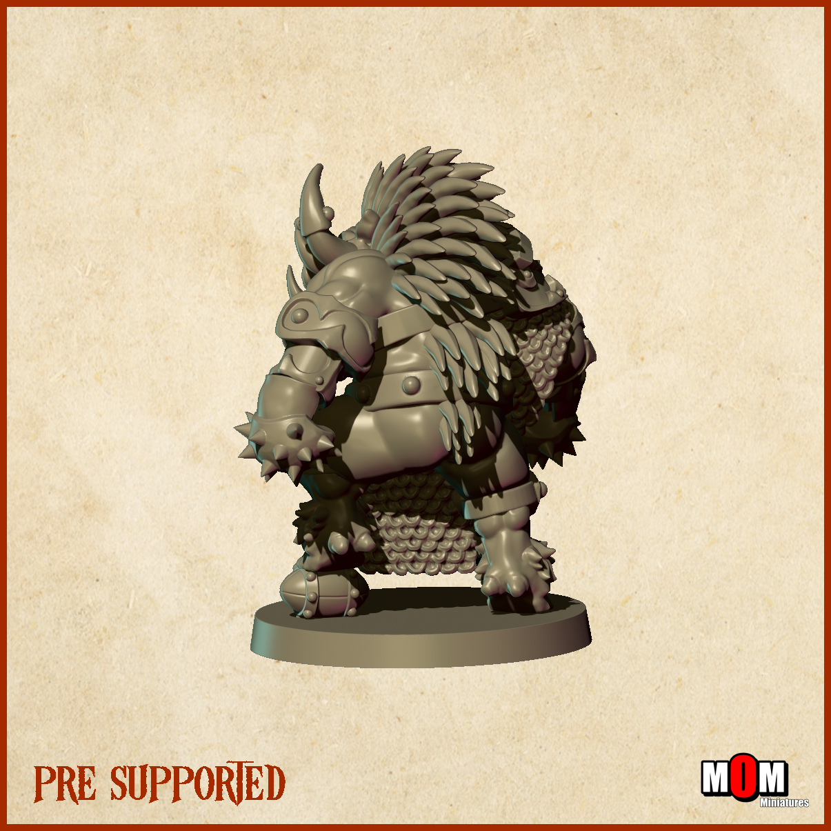 boar ogre, fantasy football mom miniatures