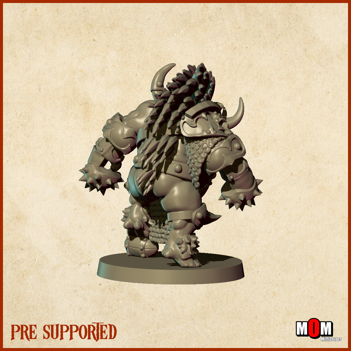 boar ogre, fantasy football mom miniatures