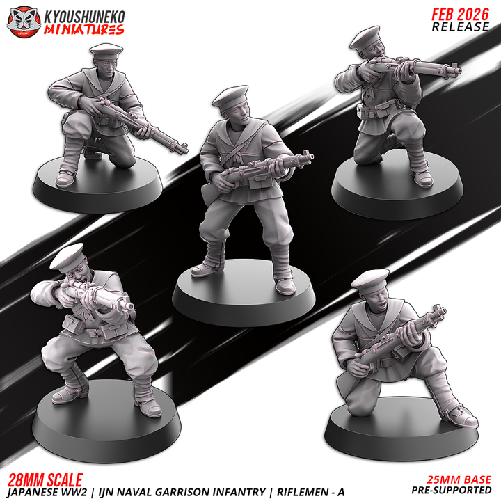 riflemen b | | ijn naval garrison infantry | japanese weird war, kyoushuneko miniatures (copy)