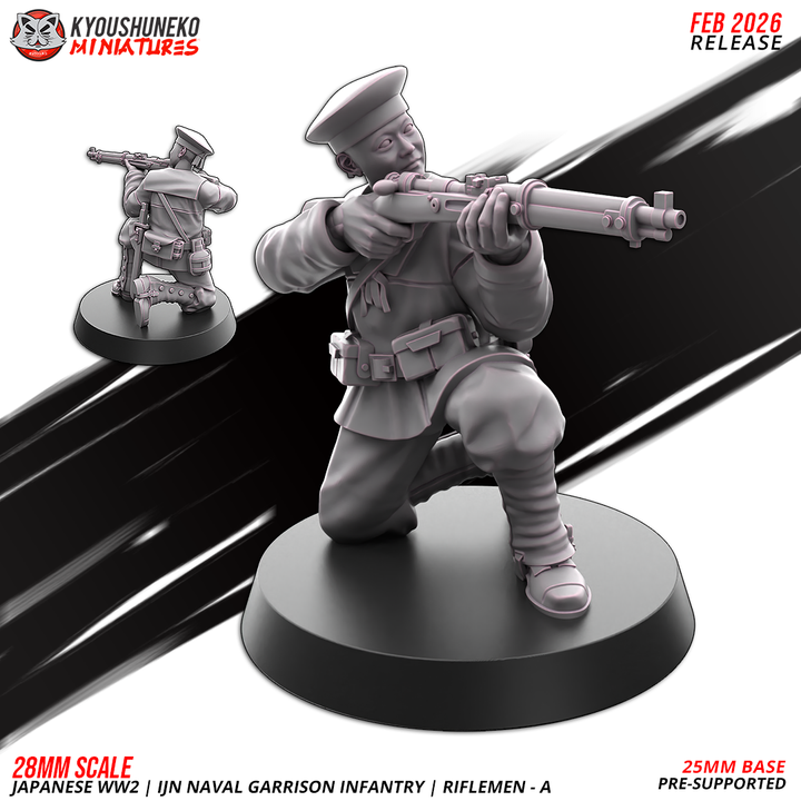 riflemen b | | ijn naval garrison infantry | japanese weird war, kyoushuneko miniatures (copy)