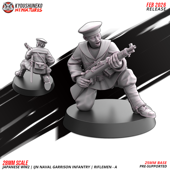 riflemen b | | ijn naval garrison infantry | japanese weird war, kyoushuneko miniatures (copy)