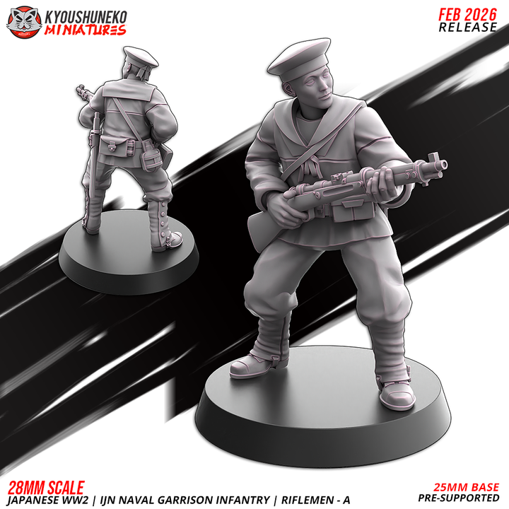 riflemen b | | ijn naval garrison infantry | japanese weird war, kyoushuneko miniatures (copy)