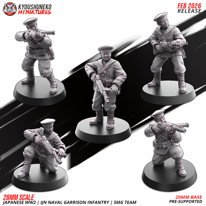 smg team | | ijn naval garrison infantry | japanese weird war, kyoushuneko miniatures (copy)