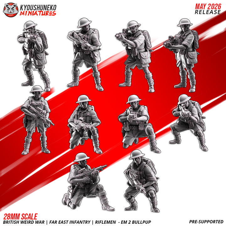riflemen em 2 bullpup | british ww2 | far east, kyoushuneko miniatures