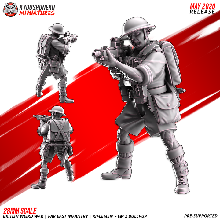 riflemen em 2 bullpup | british ww2 | far east, kyoushuneko miniatures