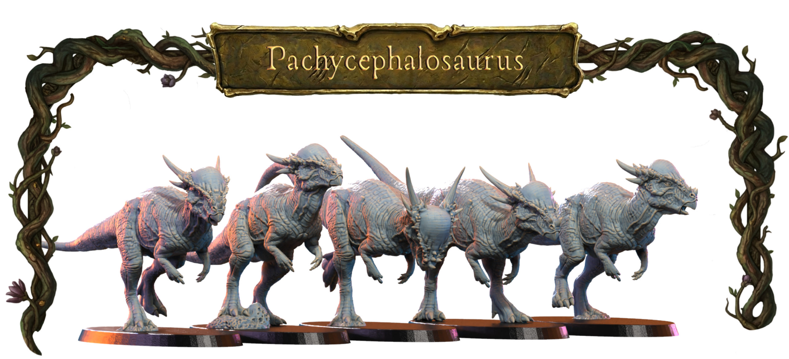 pachycephalosaurus, cuetzpal jungle: wild creatures vol 1 lost kingdom