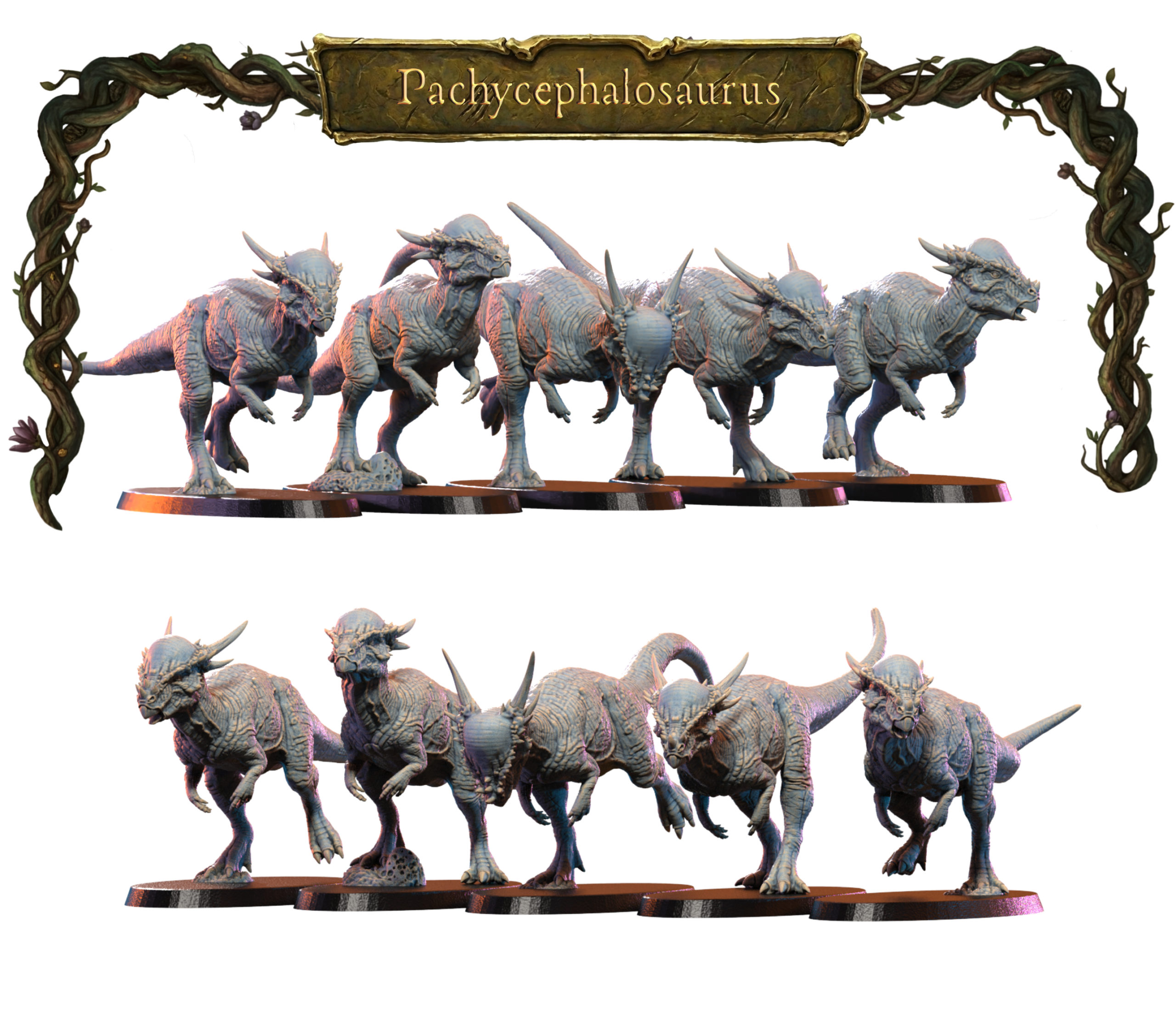 pachycephalosaurus, cuetzpal jungle: wild creatures vol 1 lost kingdom
