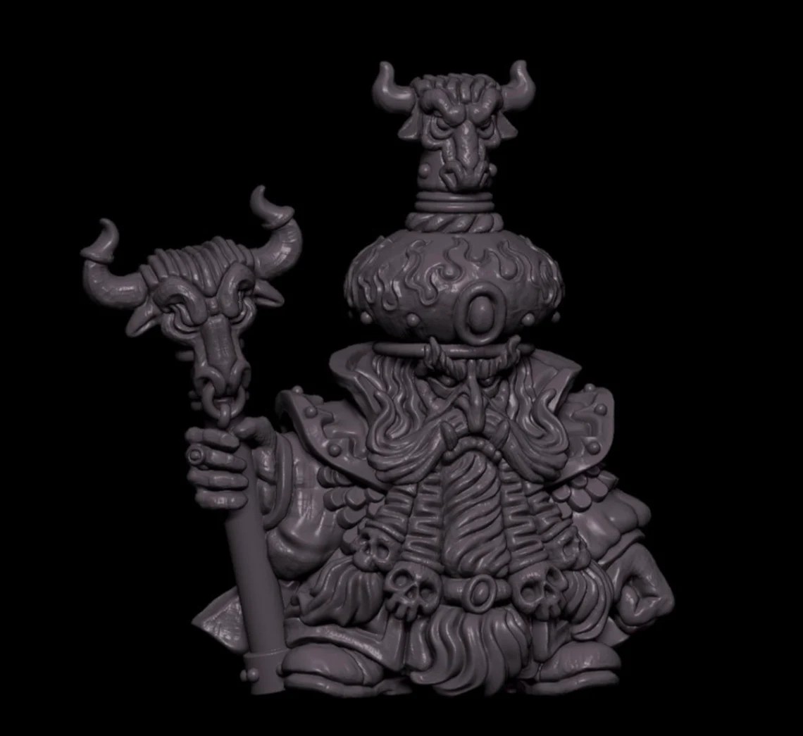 evil dwarf sorceror lord on foot, fabelzel miniatures (copy)
