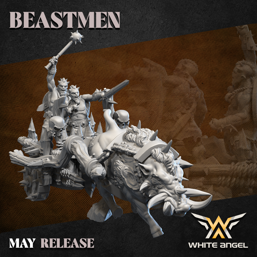 giant assault beast, beastmen, white angel miniatures (copy)