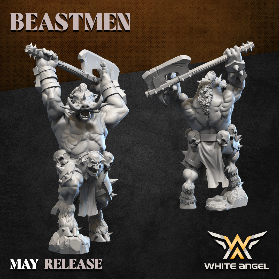 beast infantry, beastmen, white angel miniatures (copy)