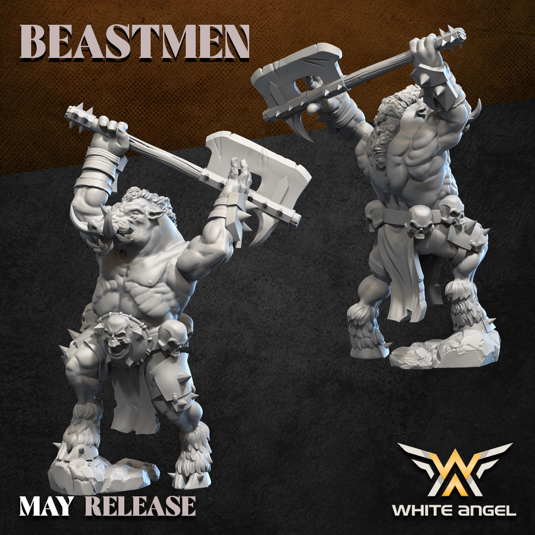 beast infantry, beastmen, white angel miniatures (copy)