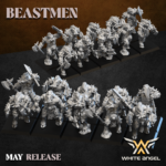 beast boar warrior, beastmen, white angel miniatures