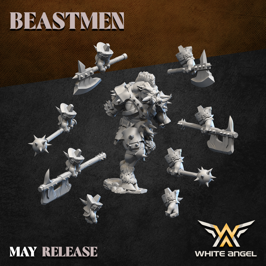 beast infantry, beastmen, white angel miniatures (copy)
