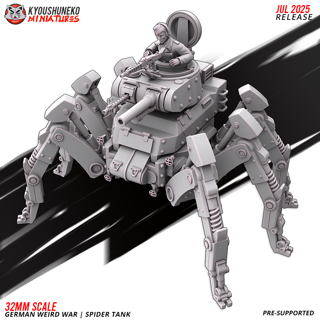 german weird war | spider tank ww2, kyoushuneko miniatures
