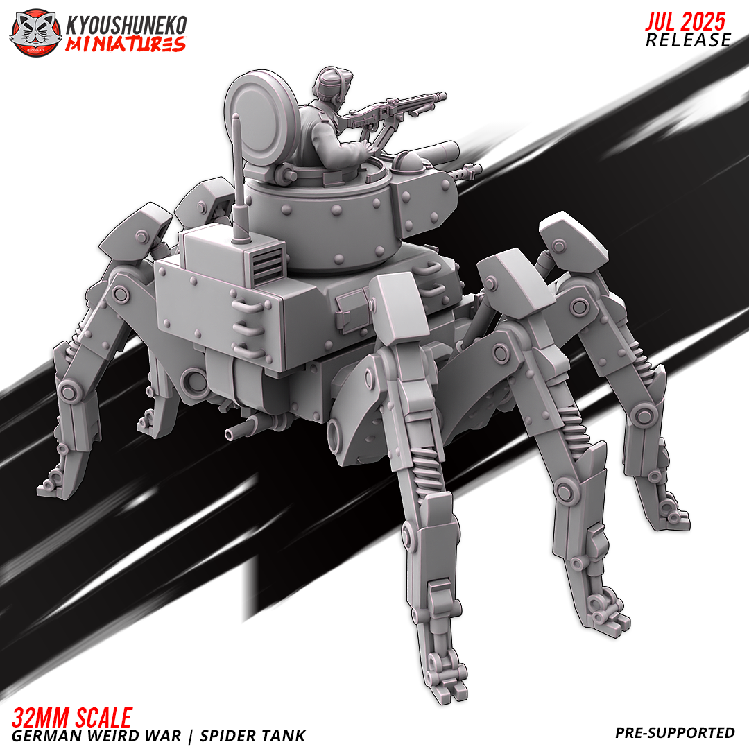 german weird war | spider tank ww2, kyoushuneko miniatures