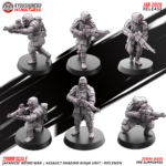 assault shadow ninja unit riflemen | japanese weird war, kyoushuneko miniatures