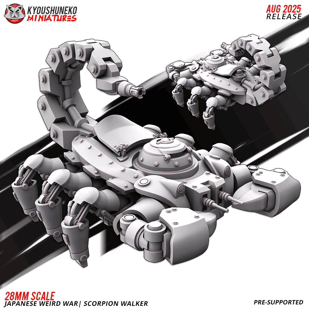 scorpion walker | japanese weird war ww2, kyoushuneko miniatures