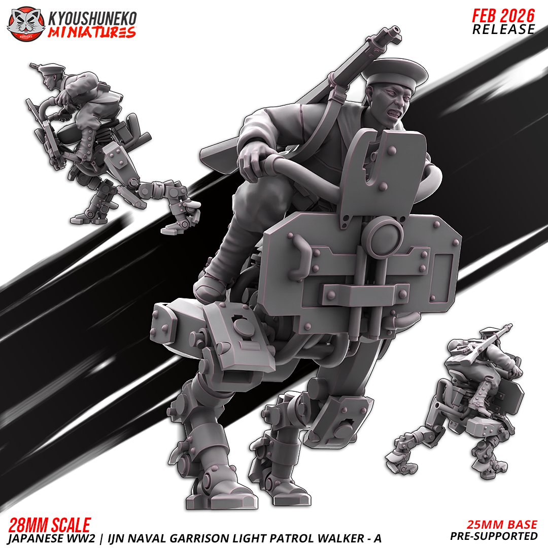 ijn naval garrison light patrol walker a | japanese weird war ww2, kyoushuneko miniatures