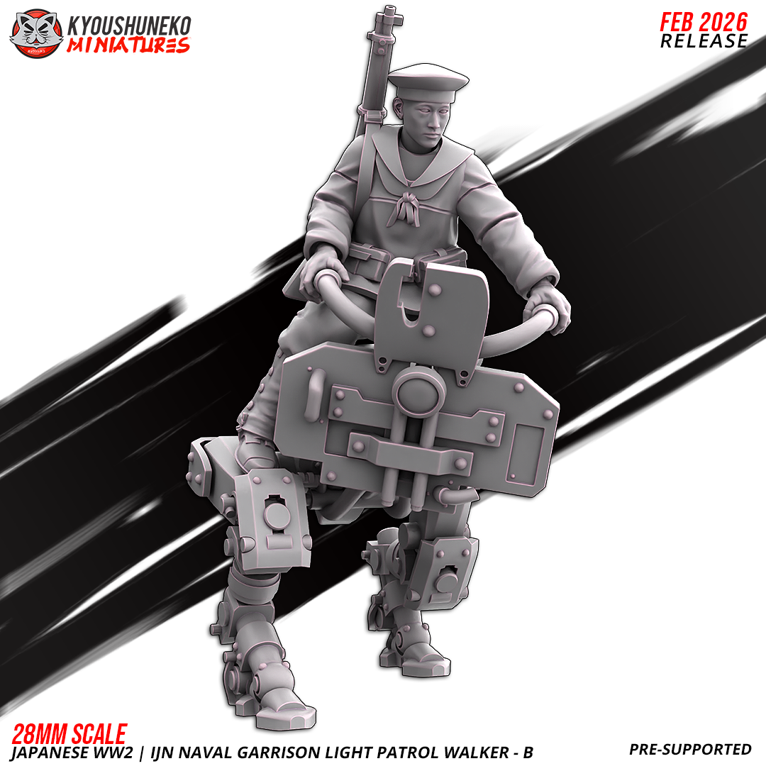 ijn naval garrison light patrol walker a | japanese weird war ww2, kyoushuneko miniatures (copy)