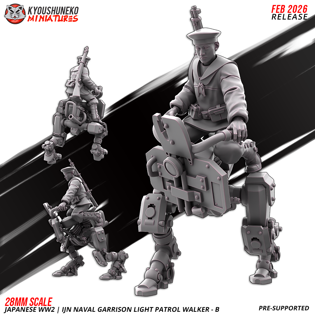 ijn naval garrison light patrol walker a | japanese weird war ww2, kyoushuneko miniatures (copy)