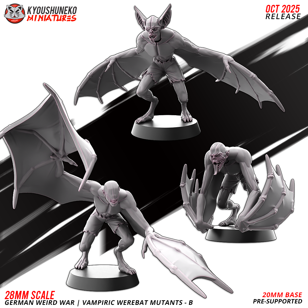 vampiric werebat mutants a | german weird war, kyoushuneko miniatures (copy)