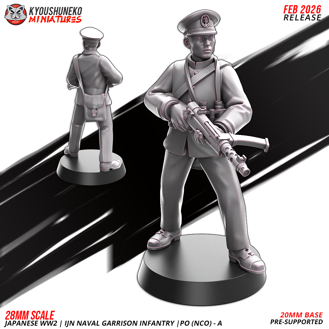 po (nco) a | ijn naval garrison infantry | japanese ww2, kyoushuneko miniatures
