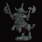 evil dwarf bull centaur chief, fabelzel miniatures