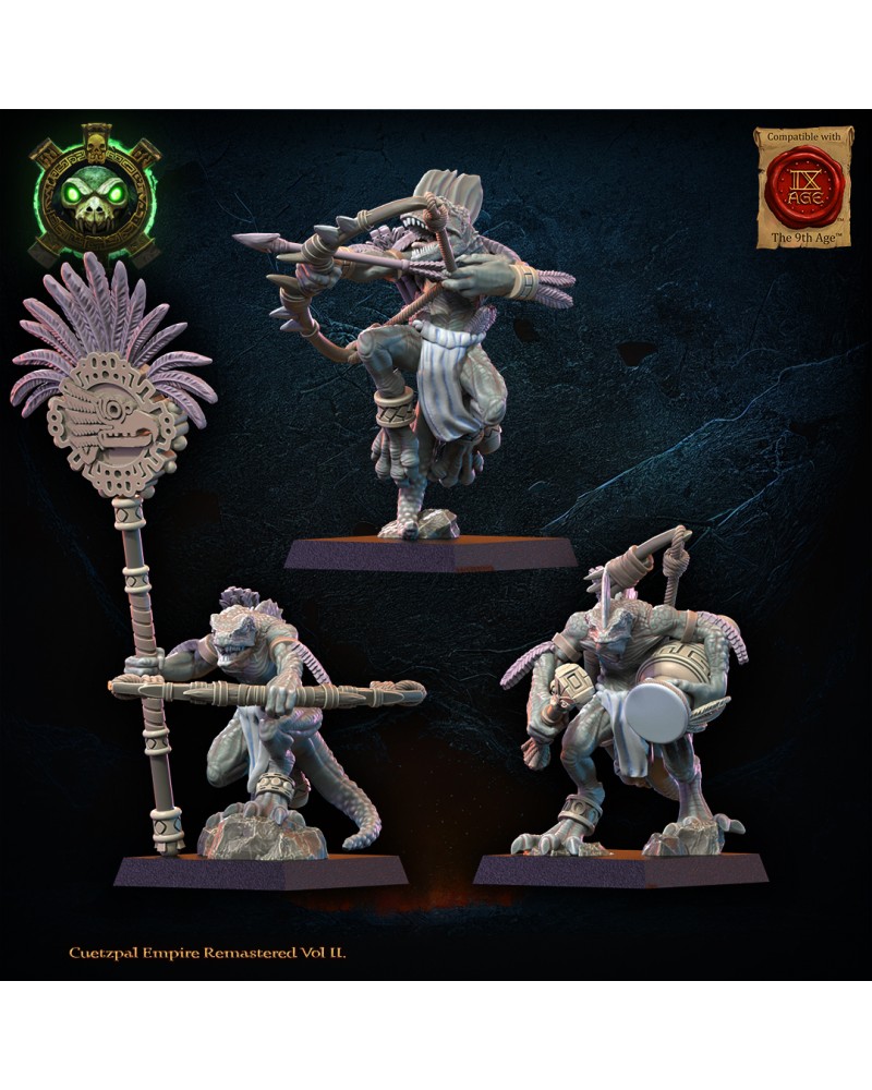 cuetzpalli unit with bows inc command group, cuetzpal empire remastered, lost kingdom