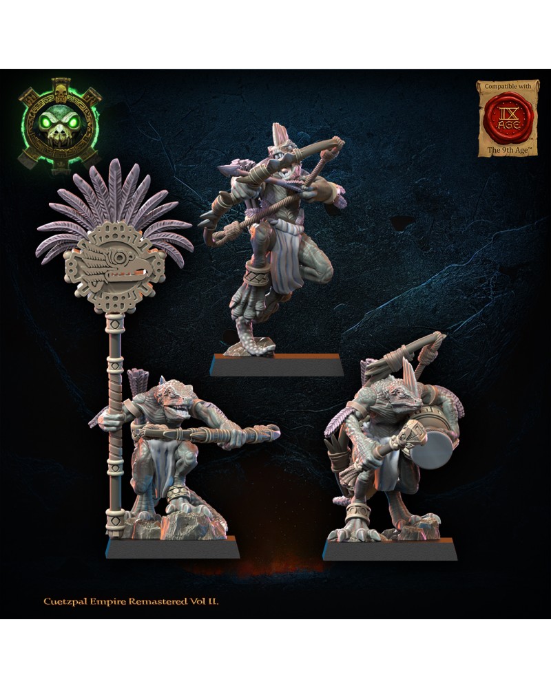 cuetzpalli unit with bows inc command group, cuetzpal empire remastered, lost kingdom