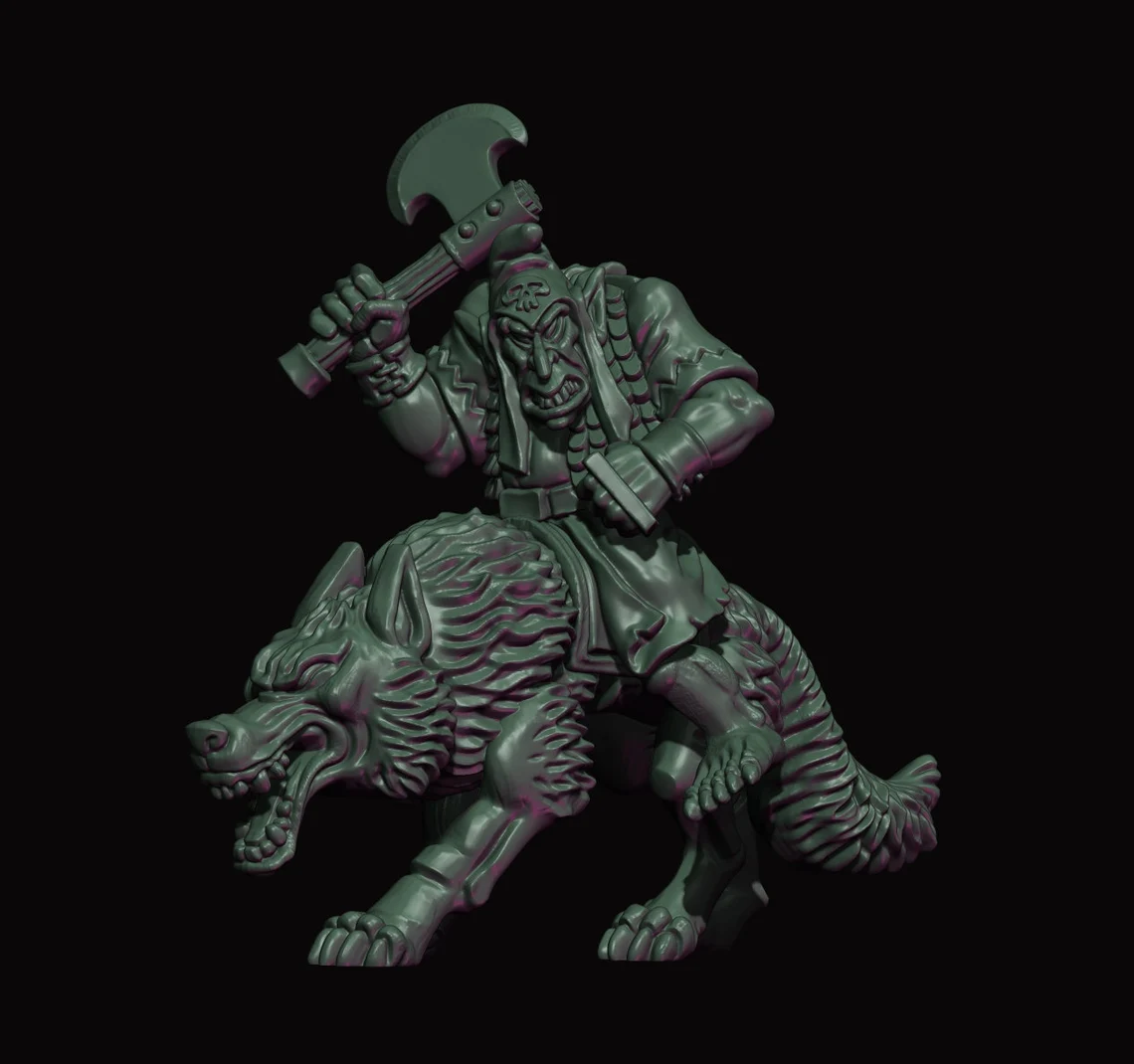 eastern goblin wolf rider archers, fabelzel miniatures (copy)