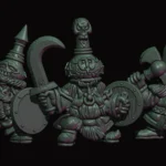 evil dwarf warrior (hand weapon and shield), fabelzel miniatures