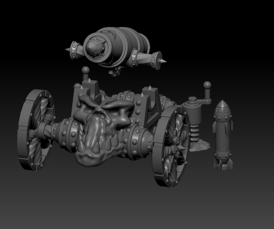 evil dwarf cannon mortar, fabelzel miniatures (copy)