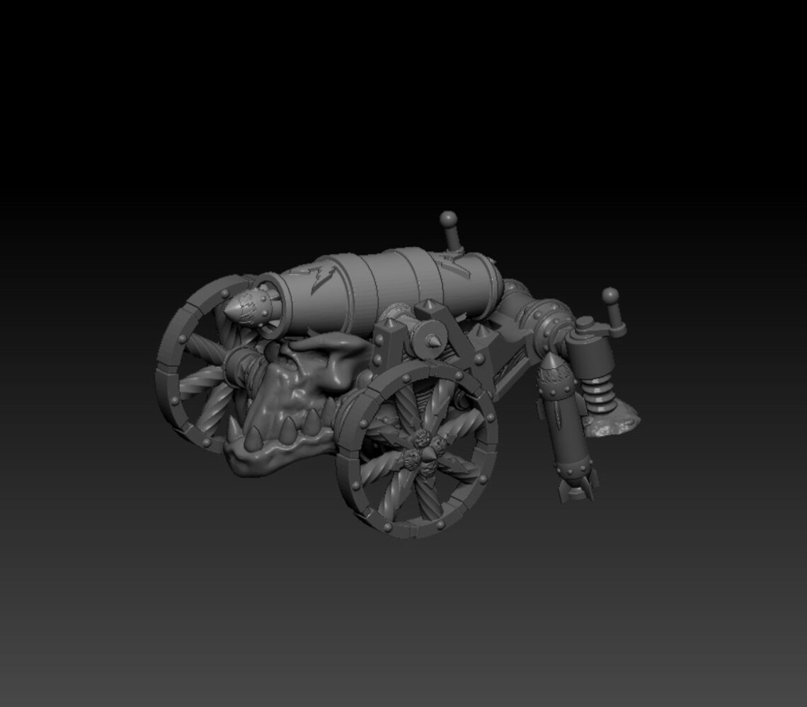 evil dwarf cannon mortar, fabelzel miniatures (copy)