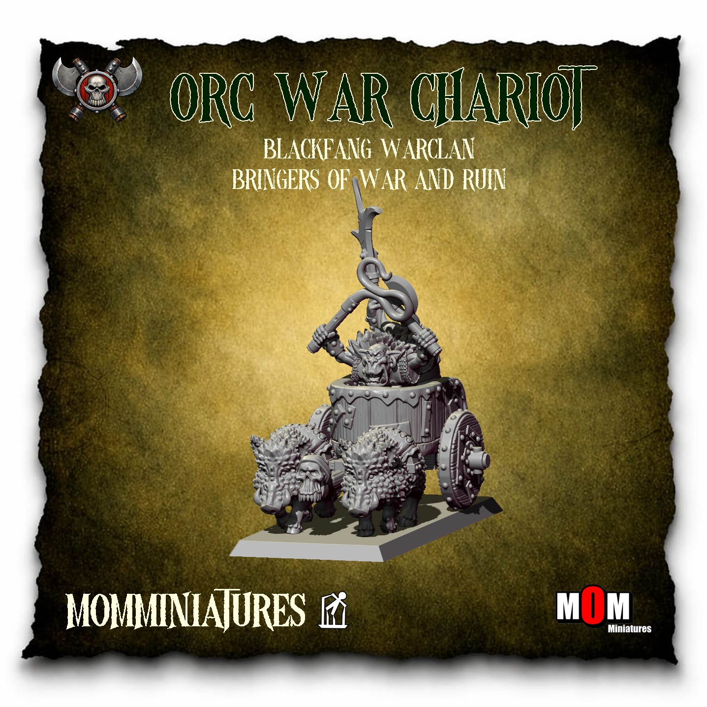 orc war chariot, blackfang warclan mom miniatures