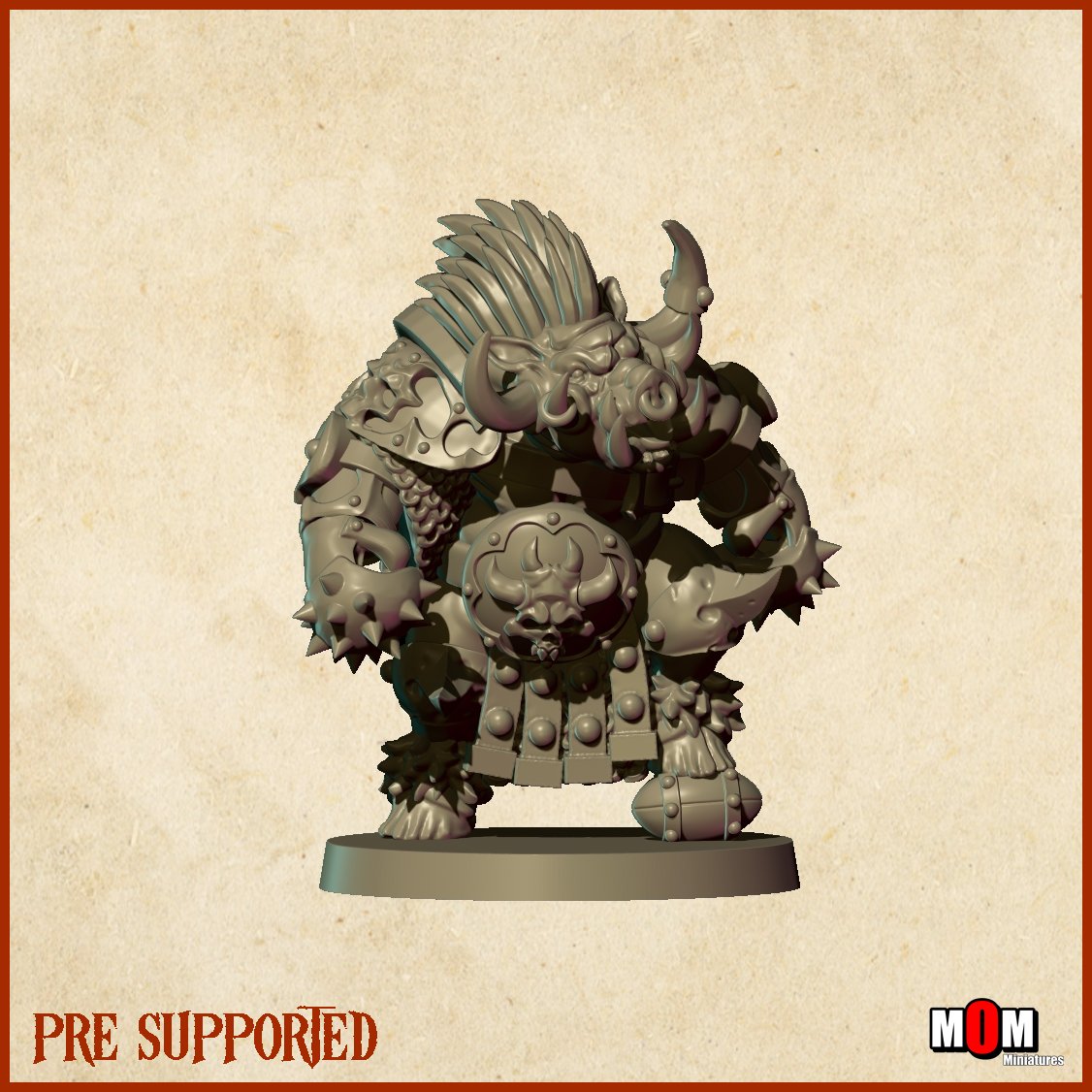 horned skull war totem, fantasy football mom miniatures (copy)