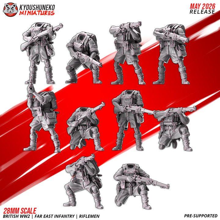 riflemen a | | ijn naval garrison infantry | japanese weird war, kyoushuneko miniatures (copy)