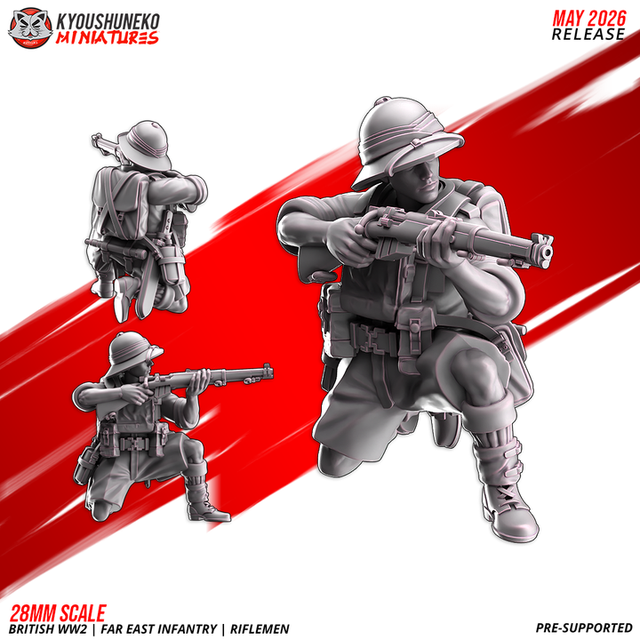riflemen lee enfield | british ww2 | far east, kyoushuneko miniatures