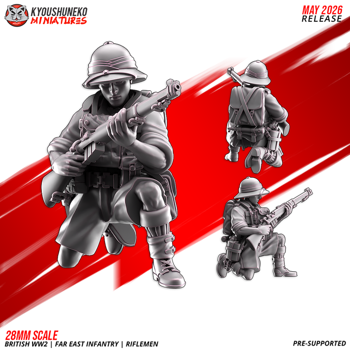riflemen lee enfield | british ww2 | far east, kyoushuneko miniatures