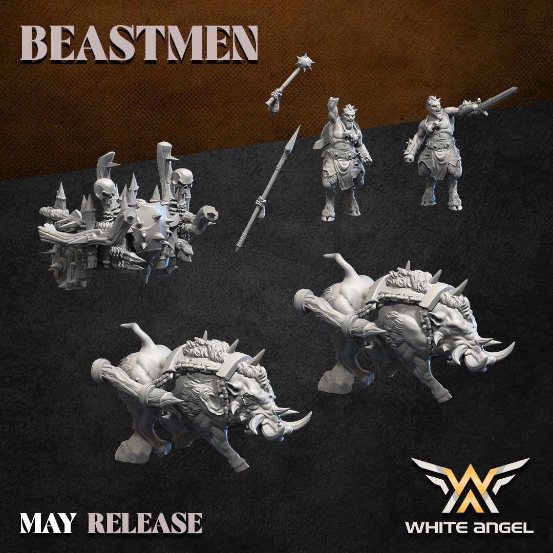 giant assault beast, beastmen, white angel miniatures (copy)