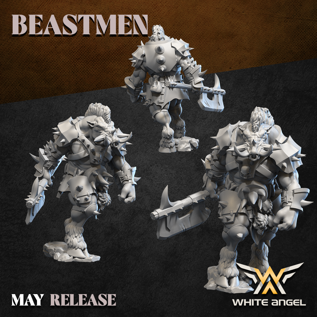 beast infantry, beastmen, white angel miniatures (copy)