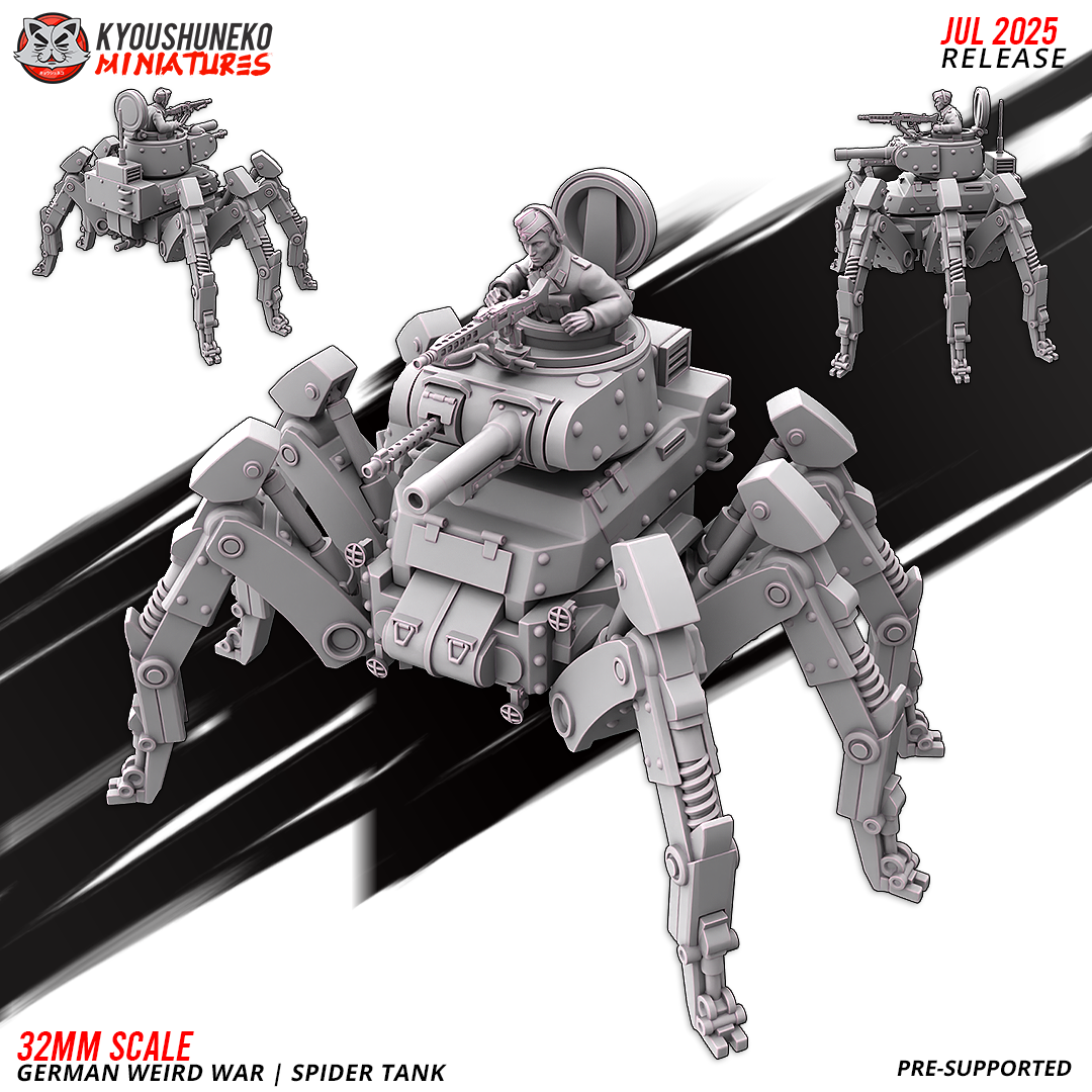 german weird war | spider tank ww2, kyoushuneko miniatures