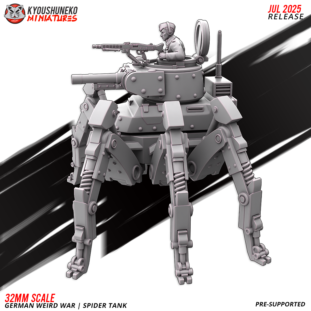 german weird war | spider tank ww2, kyoushuneko miniatures