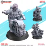 scout rider nco | snow monotrack | finnish weird war, kyoushuneko miniatures