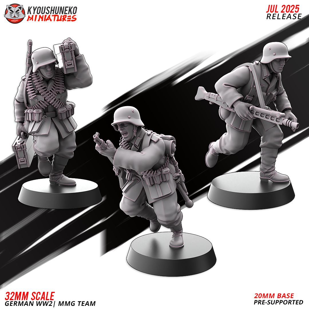 german ww2 | mmg team, kyoushuneko miniatures